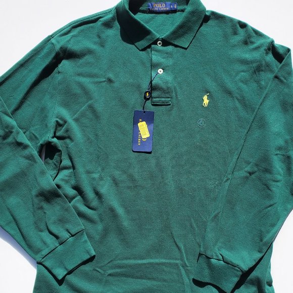 Ralph Lauren Long Sleeve Hunter Green Polo NWT - Picture 4 of 6